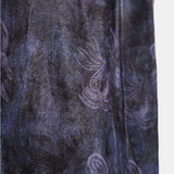 josephine silk velvet short robe in perle noire