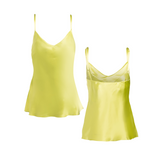 lola silk camisole & short set in citron