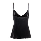 josephine silk velvet camisole in noire