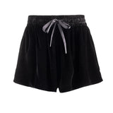 josephine silk velvet short in noire