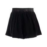 josephine silk velvet short in noire