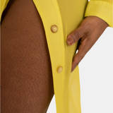 donna silk chiffon nightdress in chartreuse