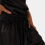 lola silk camisole & short set in noire