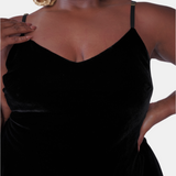 josephine silk velvet camisole in noire