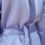 lola silk short robe & donna silk chiffon short in periwinkle