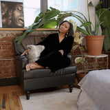 josephine silk velvet tuxedo pant in noire