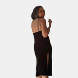 josephine silk velvet chemise in noire