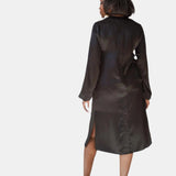 lola silk nightdress in noire