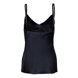 made in the softest washed silk charmeuse, our silk camisole is lined for added comfort and versatility thin adjustable straps and slits at both sides wear with a je mérite coordinating bottom, your favorite skirt or pant v-neck neckline adjustable shoulder straps slits at both sides sensual fit shell - washed 100% silk charmeuse lining - 100% polyester charmeuse designed in new york city, new york made in new york city, new york size/fit - Models are wearing a sizes 4/6 and 12/14