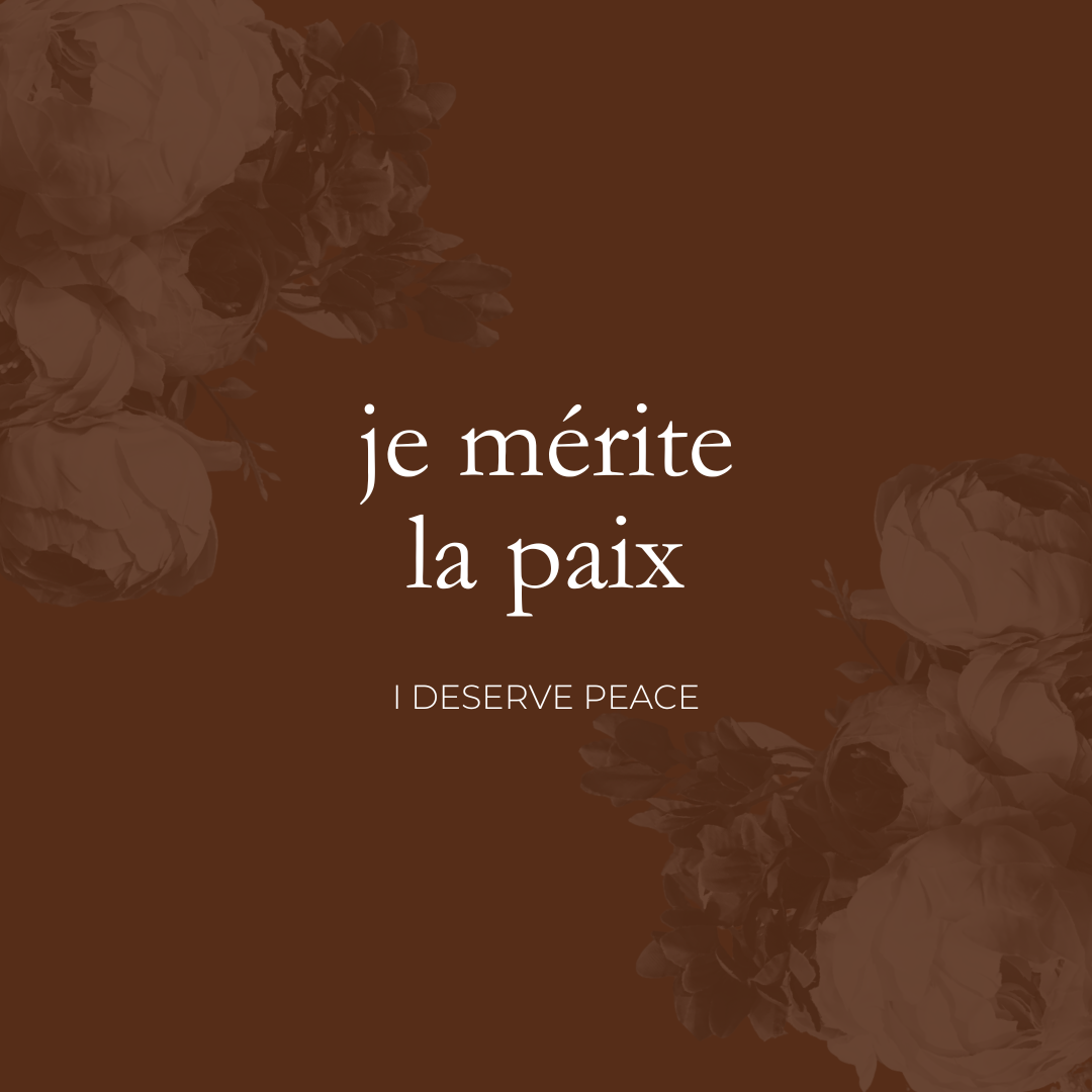 I Deserve Peace (Je Mérite La Paix)