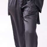 silk tuxedo pant in noire