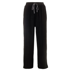 JOSEPHINE SILK VELVET TUXEDO PANT IN NOIRE