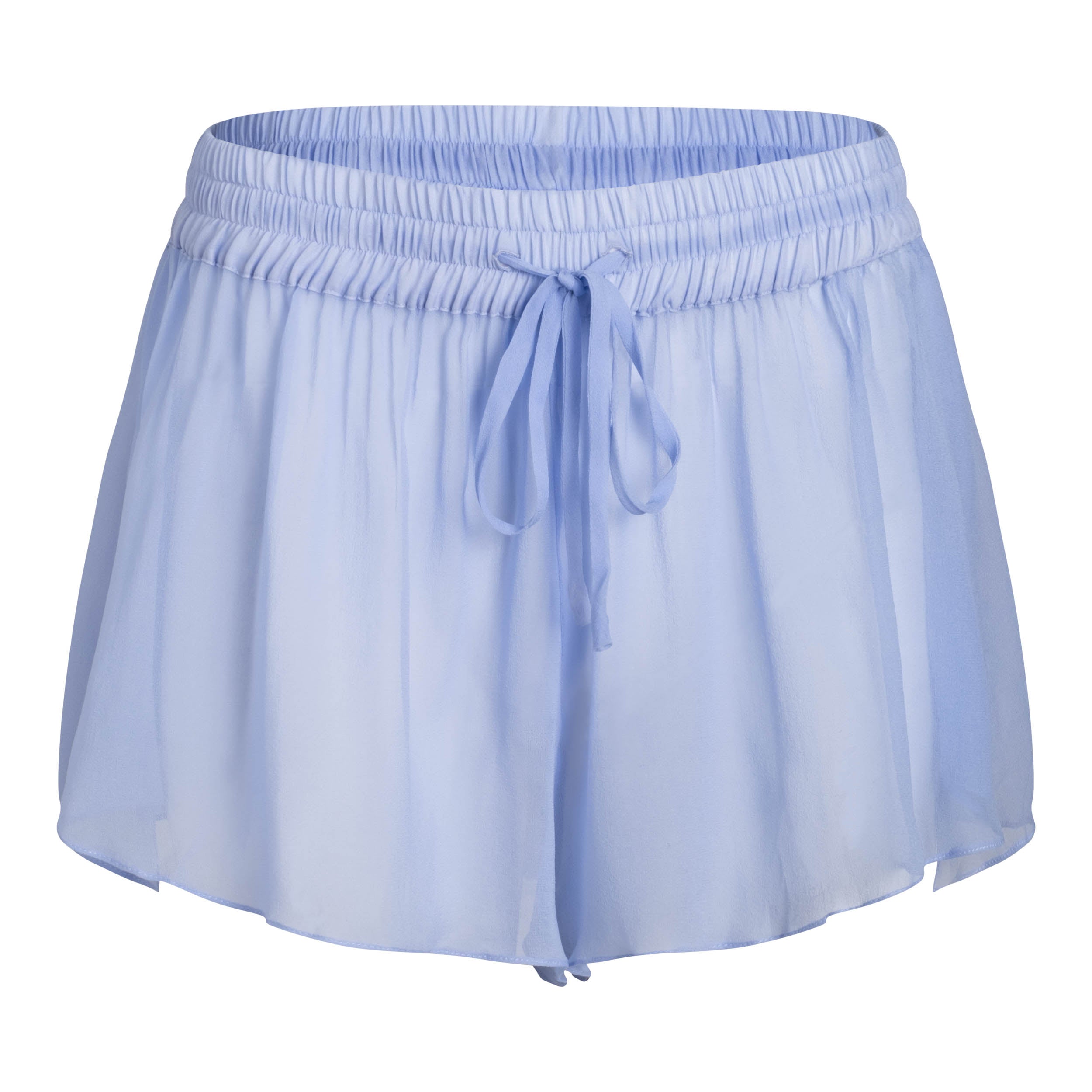 DONNA SILK CHIFFON TAP SHORT IN PERIWINKLE