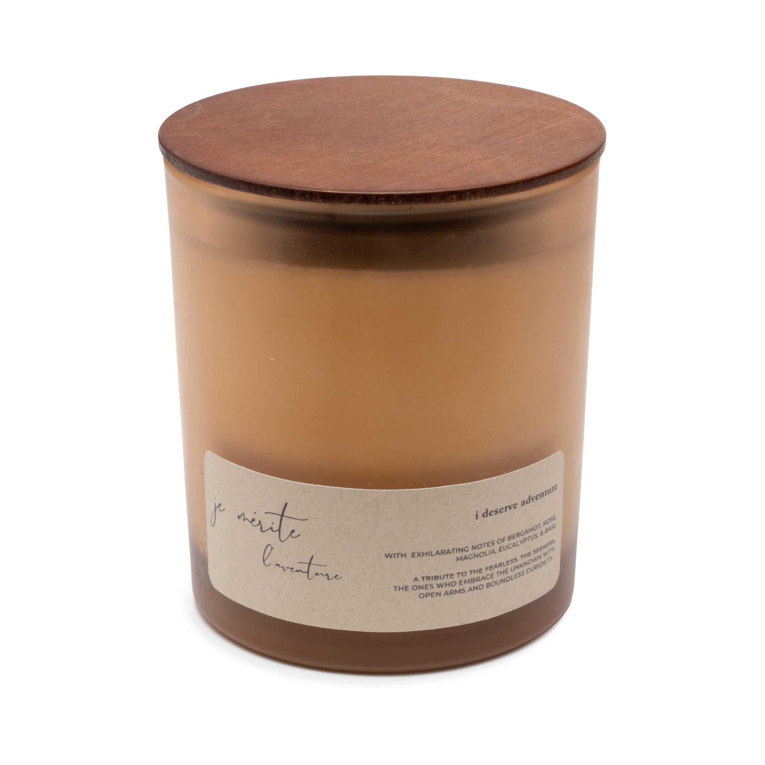 i deserve adventure -  basil & rose candle