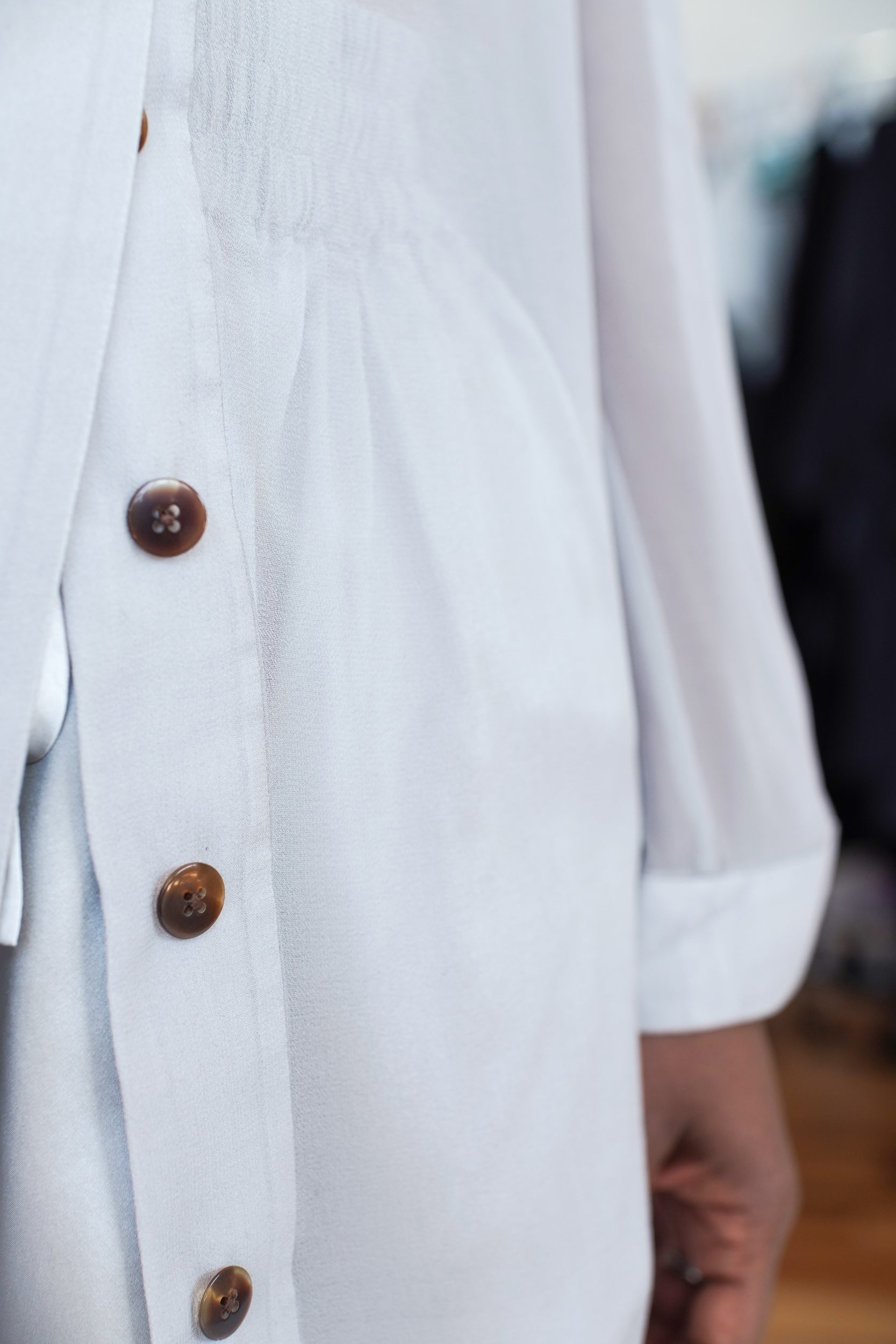 white chiffon shirt dress CRINKLE CHIFFON DRESS IN WHITE | CULT MIA