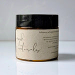 Jar of 'hijabiscus whipped body butter' by 'majo naturals' on a white background
