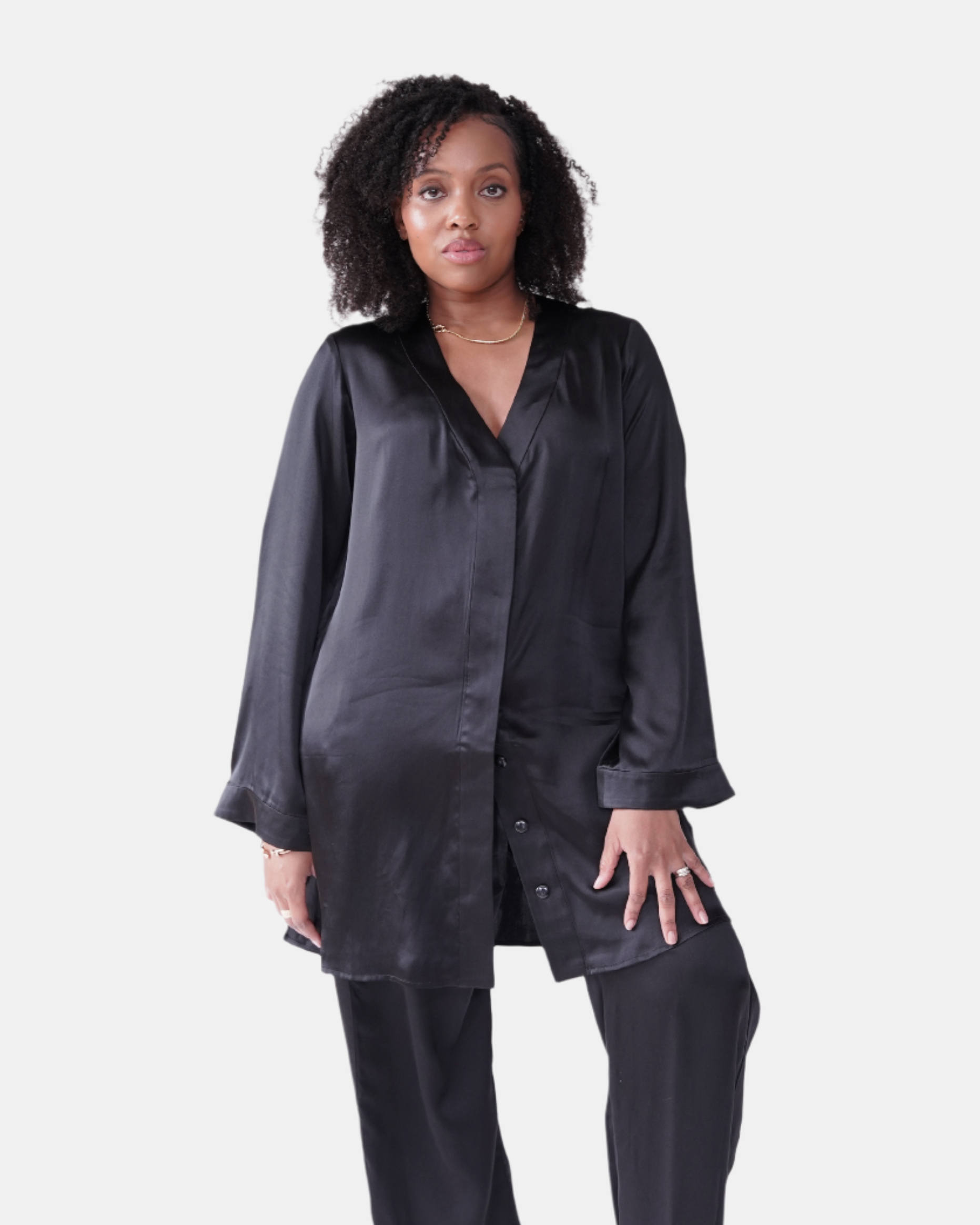 jemerite_shirtdress_and_tuxedo_pant_set_noire_485usd