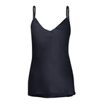 made in the softest washed silk charmeuse, our silk camisole is lined for added comfort and versatility  thin adjustable straps and slits at both sides  wear with a je mérite coordinating bottom, your favorite skirt or pant  v-neck neckline adjustable shoulder straps slits at both sides sensual fit  shell - washed 100% silk charmeuse lining - 100% polyester charmeuse designed and made in new york city, new york - available in 0/2-20/22