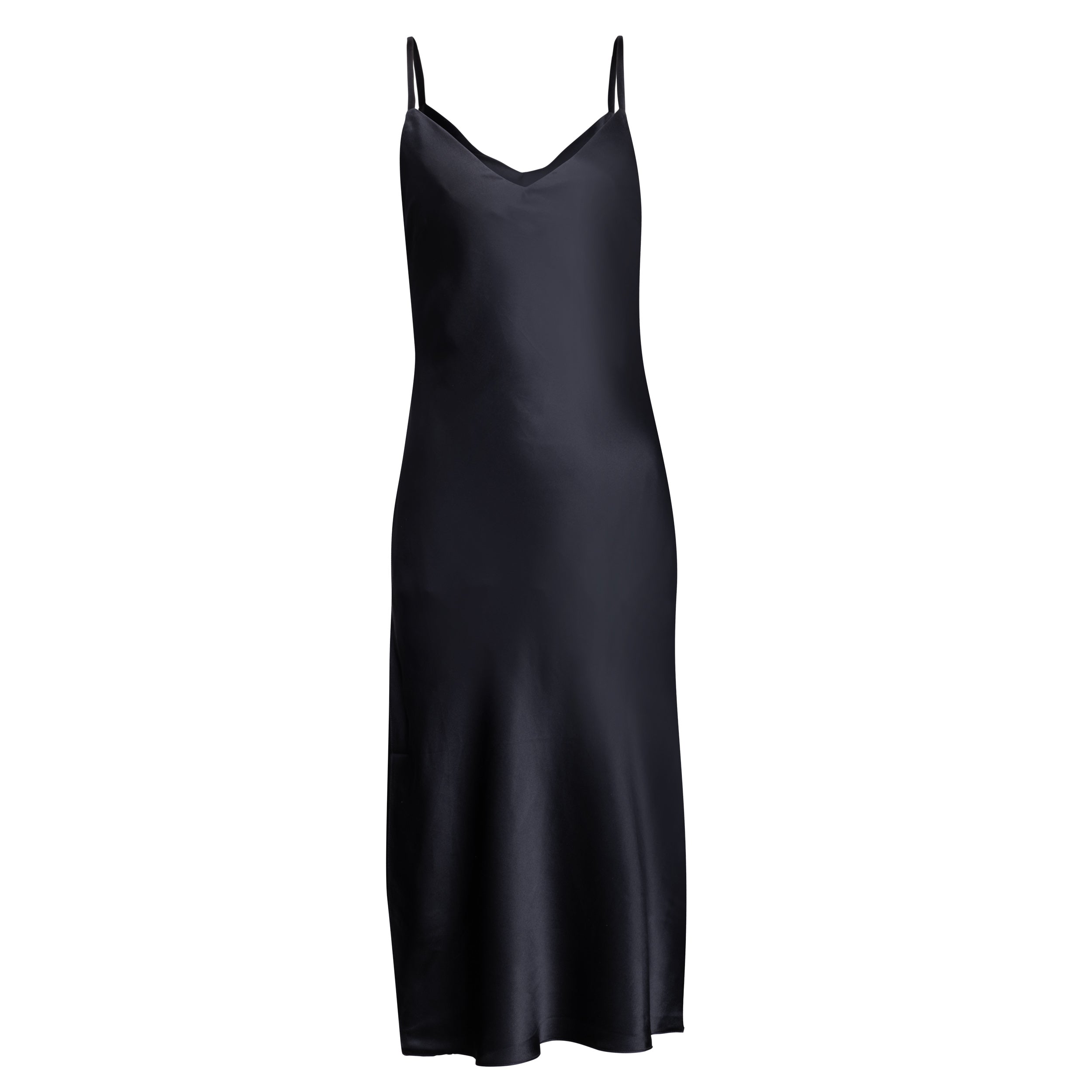 made in the softest washed silk charmeuse,the silk chemise (gown) is lined for added comfort  wear barefoot, with a soft fuzzy slipper for a night in, or a strappy heel for a night on the town  v-neck neckline adjustable shoulder straps side slits slim, sensual fit midi length  shell - washed 100% silk charmeuse lining - 100% polyester charmeuse  designed and made in new york city, new york - available in 0/2-20/22