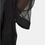 made from silk chiffon, this hidden button front nightdress can be worn open or fully buttoned, in and outside of the boudoir as a robe or a shirtdress (shirt dress)  belt loop is subtly and discretely hidden behind the back placket  complete with resting pockets  wear with a je mérite coordinating bottom or chemise  soft collar v-neck neckline subtle slits at sides sensual fit midi length 100% silk chiffon charmeuse designed and made in new york city, new york - available in 0/2-20/22