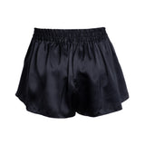 made in the softest washed silk charmeuse, this pleated short has an elastic waistband and drawstring closure  wear with a je mérite coordinating top or your favorite lingerie  wide elastic waist with drawstring closure sits at natural waist side slits slightly longer at the back sensual fit  washed 100% silk charmeuse  designed and made in new york city, new york - available in 0/2-20/22