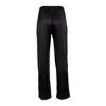 made in the softest washed silk charmeuse, this tuxedo pajama pant has an elastic waistband and drawstring closure  wear with a je mérite coordinating top or your favorite lingerie  wide elastic waist with drawstring closure pockets sits at natural waist tuxedo panels wide leg  washed 100% silk charmeuse designed and made in new york city, new york - available in 0/2-20/22